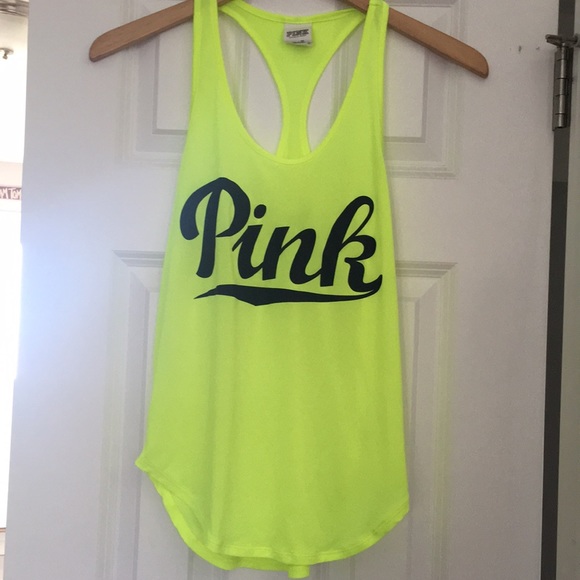 PINK Victoria's Secret Tops - Neon yellow racer back tank